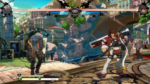 画像ギャラリー No.010のサムネイル画像 / 「GUILTY GEAR -STRIVE-」,ハッピーケイオスのプレイフィールをお届け。銃を使った強力なラッシュが特徴のテクニカルファイター