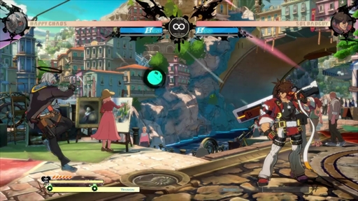 画像ギャラリー No.013のサムネイル画像 / 「GUILTY GEAR -STRIVE-」,ハッピーケイオスのプレイフィールをお届け。銃を使った強力なラッシュが特徴のテクニカルファイター