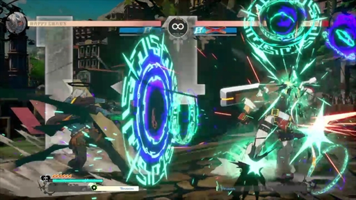 画像ギャラリー No.014のサムネイル画像 / 「GUILTY GEAR -STRIVE-」,ハッピーケイオスのプレイフィールをお届け。銃を使った強力なラッシュが特徴のテクニカルファイター