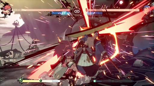 画像ギャラリー No.005のサムネイル画像 / 「GUILTY GEAR -STRIVE-」,梅喧のプレイフィールを紹介。守りのバトルスタイルはそのままに,新たな武器となる“連結”を獲得