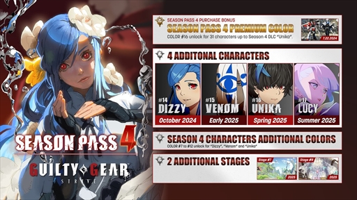 画像ギャラリー No.002のサムネイル画像 / 「GUILTY GEAR ‐STRIVE‐」,ディズィー,ヴェノム,ユニカ,ルーシーが参戦決定。シーズン4の参戦キャラクターが一挙公開に