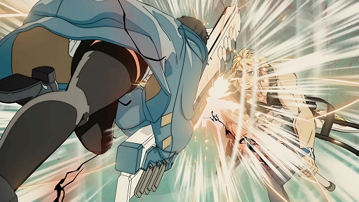 画像ギャラリー No.003のサムネイル画像 / アニメ「GUILTY GEAR STRIVE: DUAL RULERS」のオープニング映像が公開に。謎の少女ユニカとシンの激しいバトルシーンを収録