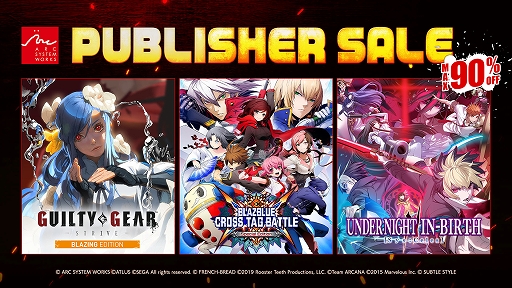 画像ギャラリー No.001のサムネイル画像 / 「GGS」「UNDER NIGHT IN-BIRTH II Sys:Celes」などが対象に。アークシステムワークス,Steamでセールを実施中