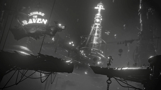 画像ギャラリー No.002のサムネイル画像 / アクションゲーム「White Shadows」がリリース。モノクロの世界を背景に,自由を求めて逃避行を続けるカラスの少女が主人公