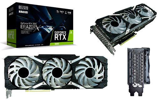 画像ギャラリー No.002のサムネイル画像 / ELSA,INNO3D製のRTX 3080搭載カードを10月中旬に発売