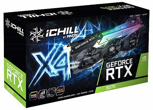 画像ギャラリー No.001のサムネイル画像 / INNO 3Dの3連ファン付きRTX 3070搭載カードが29日22時に発売