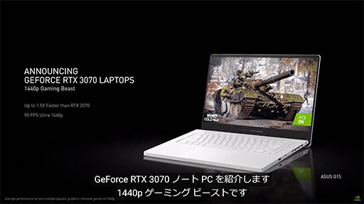 画像ギャラリー No.007のサムネイル画像 / NVIDIA，Ampere世代のミドルクラスGPU「GeForce RTX 3060」や，ノートPC向け「GeForce RTX 30」シリーズを発表