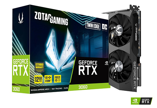 画像ギャラリー No.009のサムネイル画像 / GeForce RTX 3060搭載カード各社から一斉に発売。税込価格は5万円台後半から6万円台半ば