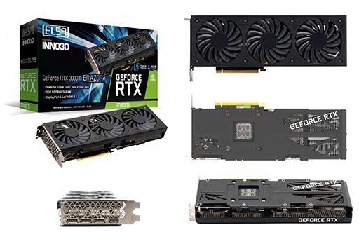 画像ギャラリー No.001のサムネイル画像 / ELSA,2スロット厚でOC仕様のRTX 3080 Tiカードと,1スロット厚のGTX 1650カードを発売