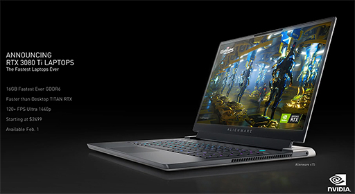画像ギャラリー No.004のサムネイル画像 / NVIDIA,デスクトップPC向けGPU「GeForce RTX 3050」やノートPC向け「GeForce RTX 3080 Ti/3070 Ti」を発表