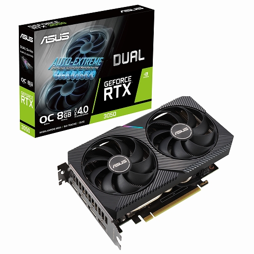 画像ギャラリー No.001のサムネイル画像 / ASUS,2スロット仕様のRTX 3050搭載カードを発売。税込5万4800円前後