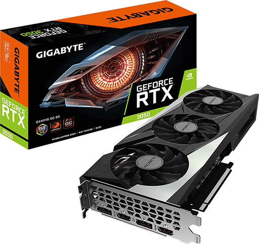 画像ギャラリー No.002のサムネイル画像 / 独自クーラー搭載の玄人志向&GIGABYTE製RTX 3050カードが発売