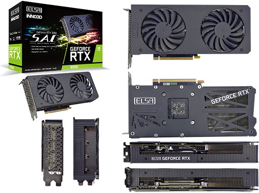 画像ギャラリー No.001のサムネイル画像 / ELSA，静音クーラー採用のRTX 3050搭載カードを発売