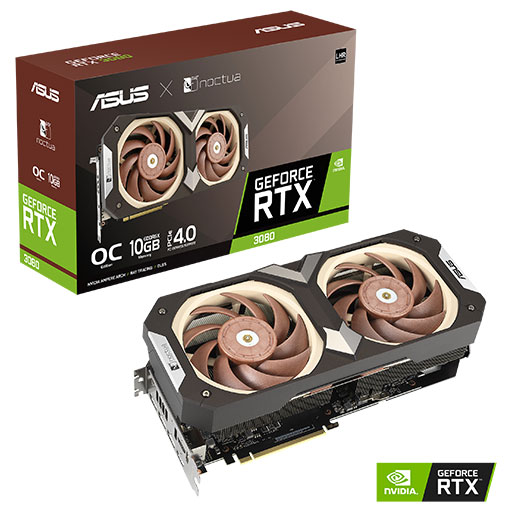 画像ギャラリー No.001のサムネイル画像 / ASUS,Noctua製静音ファン採用のRTX 3080 10GB搭載カードを発売
