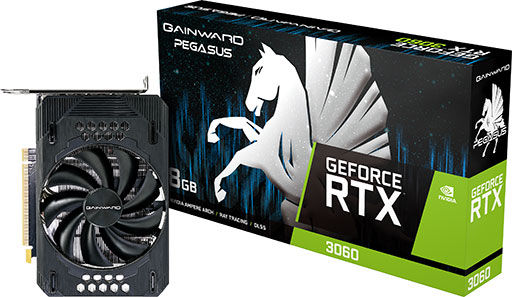 画像ギャラリー No.001のサムネイル画像 / GAINWARD製のメモリ8GB版RTX 3060搭載カードが12月2日発売