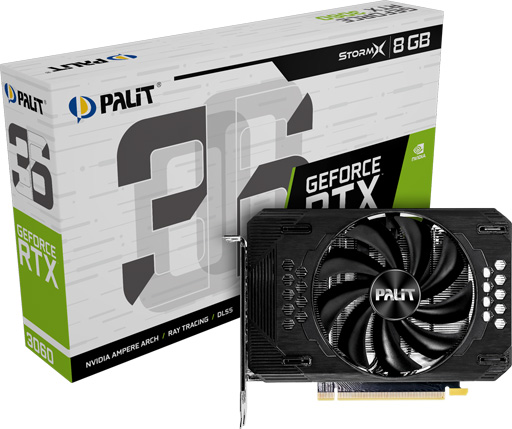 画像ギャラリー No.001のサムネイル画像 / Palit,長さ170mmのメモリ8GB版RTX 3060カードをドスパラで販売