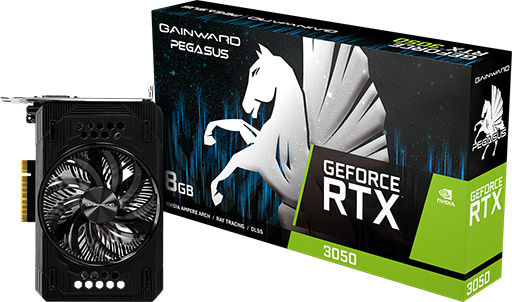 画像ギャラリー No.001のサムネイル画像 / 全長162mmの短尺基板を採用したGAINWARD製RTX 3050カードが発売