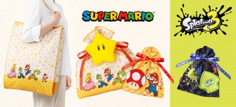 画像ギャラリー No.003のサムネイル画像 / 「スーパーマリオ」と「スプラトゥーン3」のラッピング×エコバッグが11月18日に発売。通常サイズとミニサイズ2種が登場