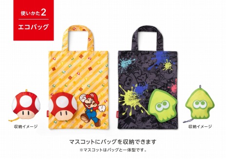 画像ギャラリー No.018のサムネイル画像 / 「スーパーマリオ」と「スプラトゥーン3」のラッピング×エコバッグが11月18日に発売。通常サイズとミニサイズ2種が登場