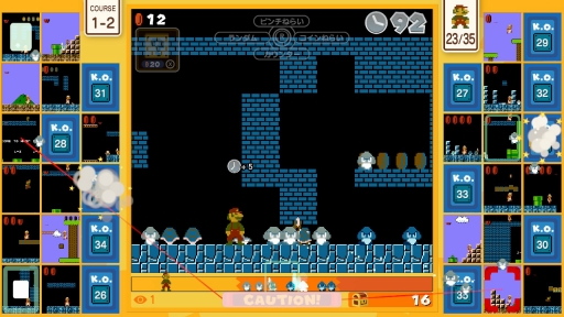 画像ギャラリー No.012のサムネイル画像 / スーパーマリオでバトルロイヤル！　35人のプレイヤーが競い合う「SUPER MARIO BROS. 35」をプレイ