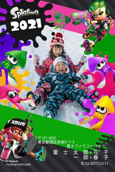 画像ギャラリー No.012のサムネイル画像 / 「スーパーマリオ」「どうぶつの森」「スプラトゥーン」のキャラクターが富士フイルムの年賀状(2021年)に登場