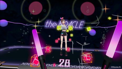 画像ギャラリー No.002のサムネイル画像 / VRリズムゲーム「Kizuna AI - Touch the Beat!」に新たな4楽曲がDLCとして登場。HARDモードやライブを鑑賞できるモードも実装