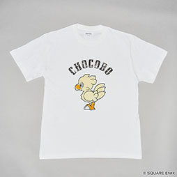 画像ギャラリー No.015のサムネイル画像 / 「チョコボ」「モーグリ」「トンベリ」「サボテンダー」の「FF」Tシャツ，予約を受付中。シンプルな白地に，かすれた風合いのプリントがおしゃれ