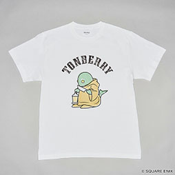 画像ギャラリー No.016のサムネイル画像 / 「チョコボ」「モーグリ」「トンベリ」「サボテンダー」の「FF」Tシャツ，予約を受付中。シンプルな白地に，かすれた風合いのプリントがおしゃれ