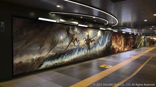 画像ギャラリー No.001のサムネイル画像 / 召喚獣合戦の絵画を用いた「FINAL FANTASY XVI」の巨大デジタルサイネージ広告が東京,大阪,福岡に本日から順次掲出