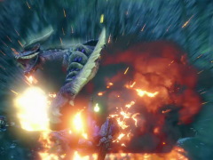 「モンスターハンターライズ」のアクションをリプレイ＆スロー入りのムービーでどうぞ。部位破壊や爆破の瞬間をじっくり見られる！