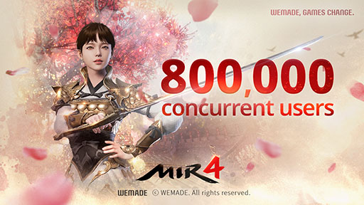 画像ギャラリー No.001のサムネイル画像 / MMORPG「MIR4」のグローバル版における同時接続者数が80万人を突破