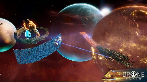 画像ギャラリー No.003のサムネイル画像 / ［TGS 2020］PC向け新作RTS「Drone Swarm」の公式番組をレポート。無数のドローンで壁を築き，敵を討て