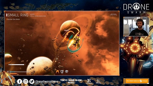 画像ギャラリー No.004のサムネイル画像 / ［TGS 2020］PC向け新作RTS「Drone Swarm」の公式番組をレポート。無数のドローンで壁を築き，敵を討て