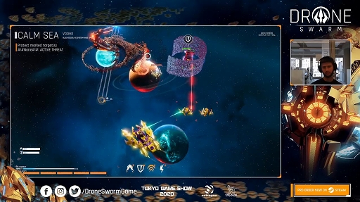 画像ギャラリー No.005のサムネイル画像 / ［TGS 2020］PC向け新作RTS「Drone Swarm」の公式番組をレポート。無数のドローンで壁を築き，敵を討て