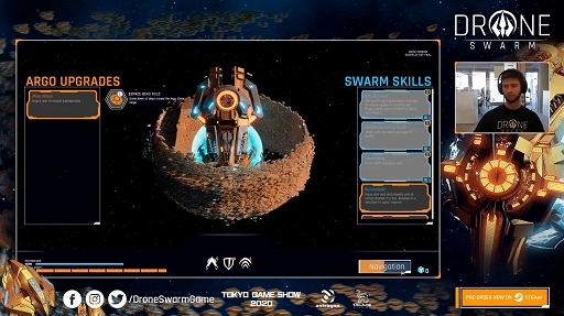 画像ギャラリー No.006のサムネイル画像 / ［TGS 2020］PC向け新作RTS「Drone Swarm」の公式番組をレポート。無数のドローンで壁を築き，敵を討て