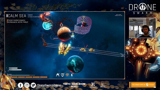 画像ギャラリー No.009のサムネイル画像 / ［TGS 2020］PC向け新作RTS「Drone Swarm」の公式番組をレポート。無数のドローンで壁を築き，敵を討て