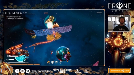 画像ギャラリー No.011のサムネイル画像 / ［TGS 2020］PC向け新作RTS「Drone Swarm」の公式番組をレポート。無数のドローンで壁を築き，敵を討て