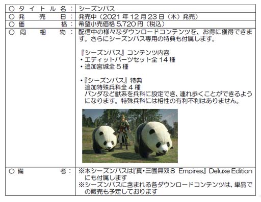 画像ギャラリー No.006のサムネイル画像 / 「真・三國無双8 Empires」ダウンロードコンテンツ第6弾“エディットパーツセット”,本日配信開始