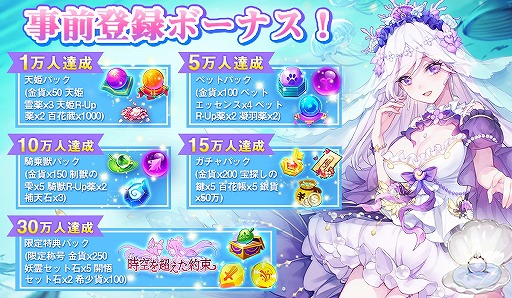 画像ギャラリー No.002のサムネイル画像 / 「天姫契約」の事前登録者数が20万人を突破。記念キャンペーンを開催