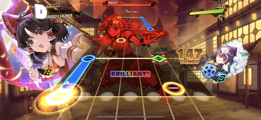 画像ギャラリー No.009のサムネイル画像 / 「東方ダンマクカグラ」先行プレイレポート。楽曲中に弾幕シューティングも楽しめる東方Project公認リズムゲーム