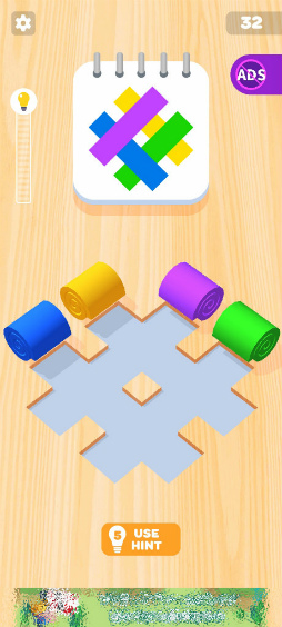 画像ギャラリー No.010のサムネイル画像 / カラーペーパーを見本どおりに敷く。スマホ向けパズル「Color Roll 3D」を紹介する「（ほぼ）日刊スマホゲーム通信」第2423回