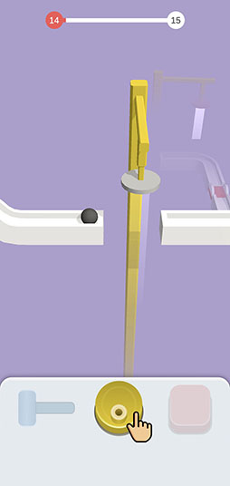 画像ギャラリー No.006のサムネイル画像 / 3つのボタンを使い分けてボールをゴールに導こう。「Ball Slider 3D」を紹介する「（ほぼ）日刊スマホゲーム通信」第2424回