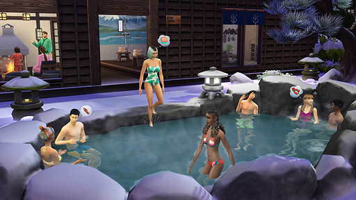 画像ギャラリー No.004のサムネイル画像 / “日本”要素満載の，「The Sims 4」最新拡張「Snowy Escape」が11月13日にリリース。雪山での遊びや温泉，和風の住まい作りを楽しめる