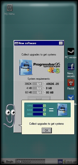 画像ギャラリー No.009のサムネイル画像 / HDDのノイズが心地良い。スマホ向けカジュアルゲーム「ProgressBar95 - retro arcade」を紹介する「（ほぼ）日刊スマホゲーム通信」第2433回