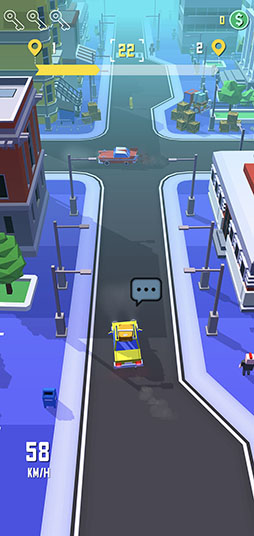 画像ギャラリー No.002のサムネイル画像 / 道路を爆走して乗客を送り届けよう。スマホ向けカーアクション「タクシーラン」を紹介する「(ほぼ)日刊スマホゲーム通信」第2436回