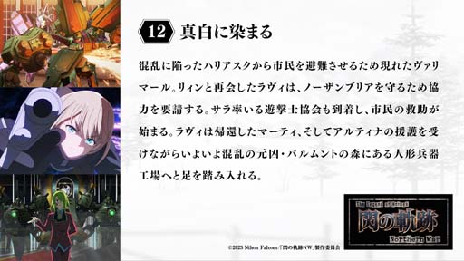 画像ギャラリー No.002のサムネイル画像 / 「閃の軌跡NW」第12話のあらすじ&先行カットが公開に