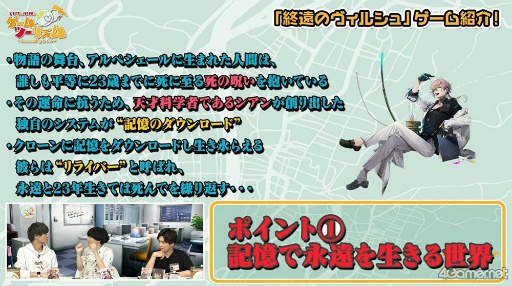 画像ギャラリー No.009のサムネイル画像 / 八代 拓さん&小林千晃さんが乙女ゲームの世界をアテンド! 「八代&小林のゲームツーリズム♪ 〜Presented by オトメイト〜」初ゲスト配信回をレポート