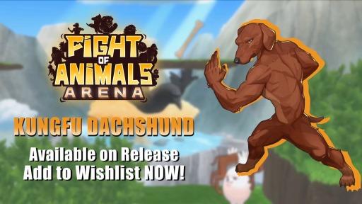 画像ギャラリー No.005のサムネイル画像 / 「Fight of Animals:Arena」に新ファイター“カンフーダックスフンド”が参戦。クリスマスコスチュームを追加