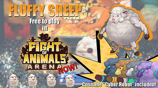 画像ギャラリー No.003のサムネイル画像 / 乱闘アクション「Fight of Animals: Arena」，毛の下はムキムキの新ファイター“ふわふわ羊”が参戦。体験版の配信もスタート
