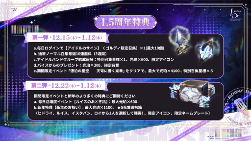 画像ギャラリー No.032のサムネイル画像 / 「白夜極光」1.5周年放送を総まとめ。フェラール,アズール,ヴィック,ヒイロ,エルシー,ゴルディがバンドを結成?